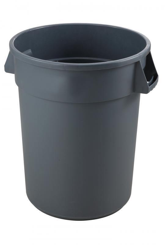 44 Gallon (167 Liter) Heavy-Duty Polyethylene Trash Can Gray