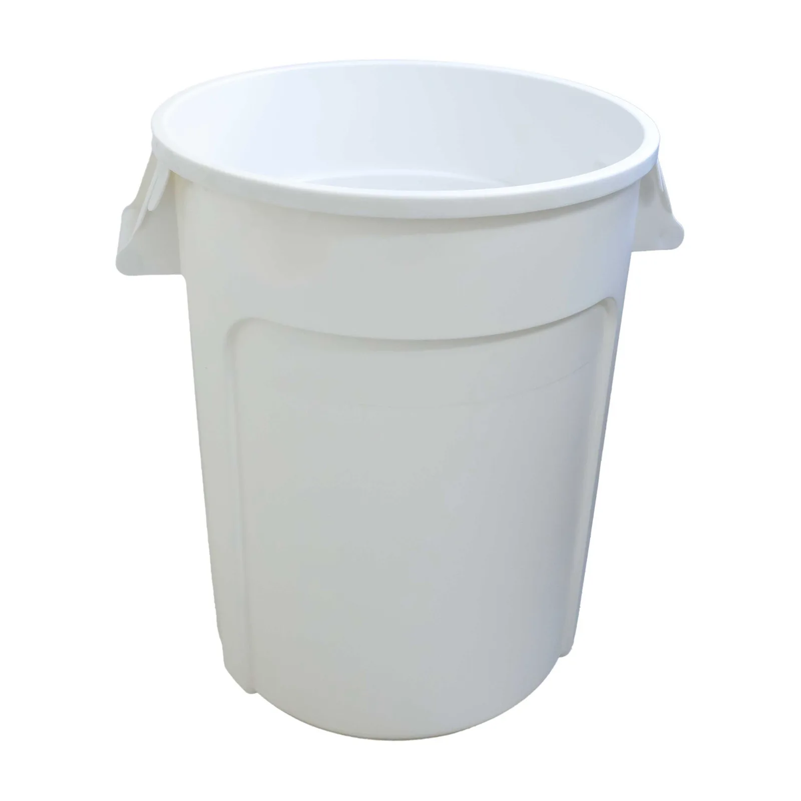 32-Gallon Polyethylene White Round Ingredient Bin