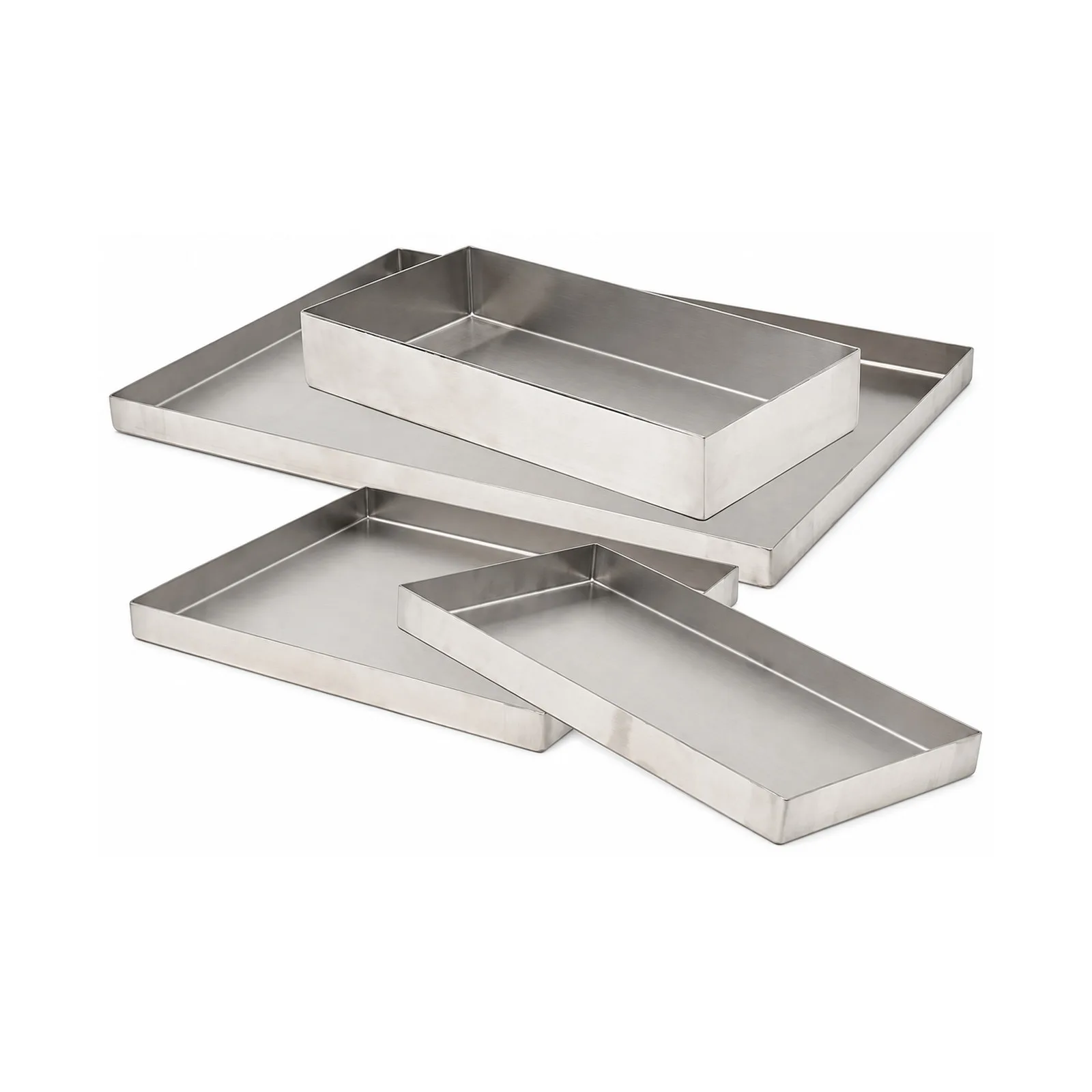 18″ x 12″ x 1″ STAINLESS STEEL PAN WITH DRAIN HOLES