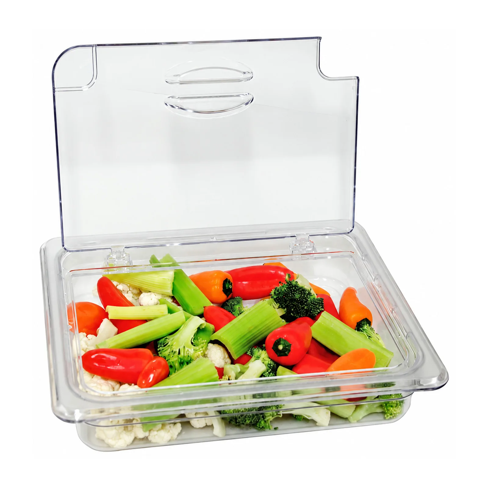 GN 1/2 Half Size Polycarbonate Clear Flip Lid with Notch
