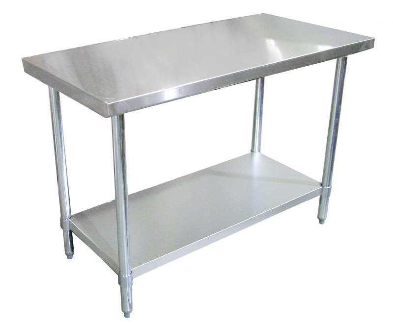 18″ x 72″ Stainless Steel Work Table with Galvanized Legs and Undershelf