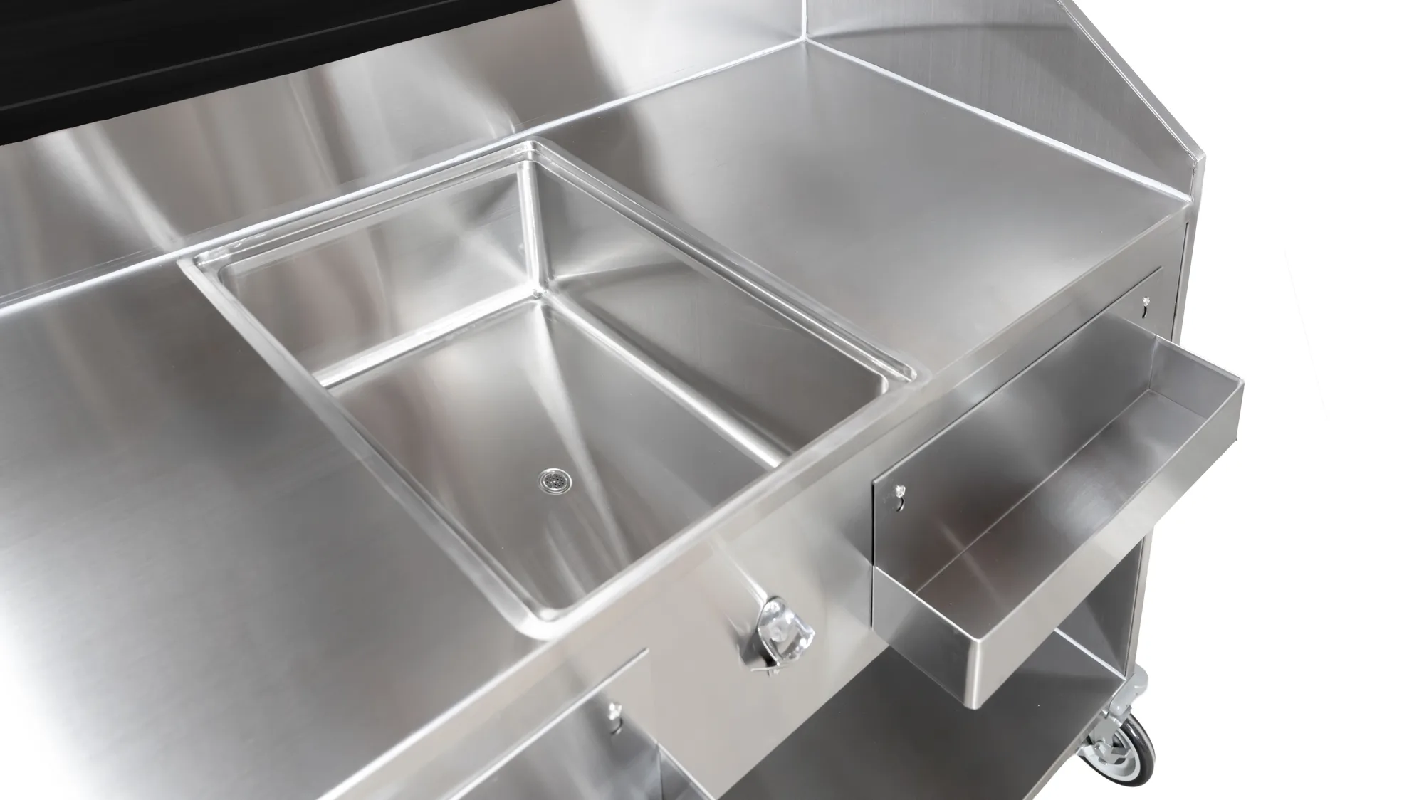 61″ Portable Bar with Open Bottom, Ice Bin, Shut-off Valve and Speed Rails