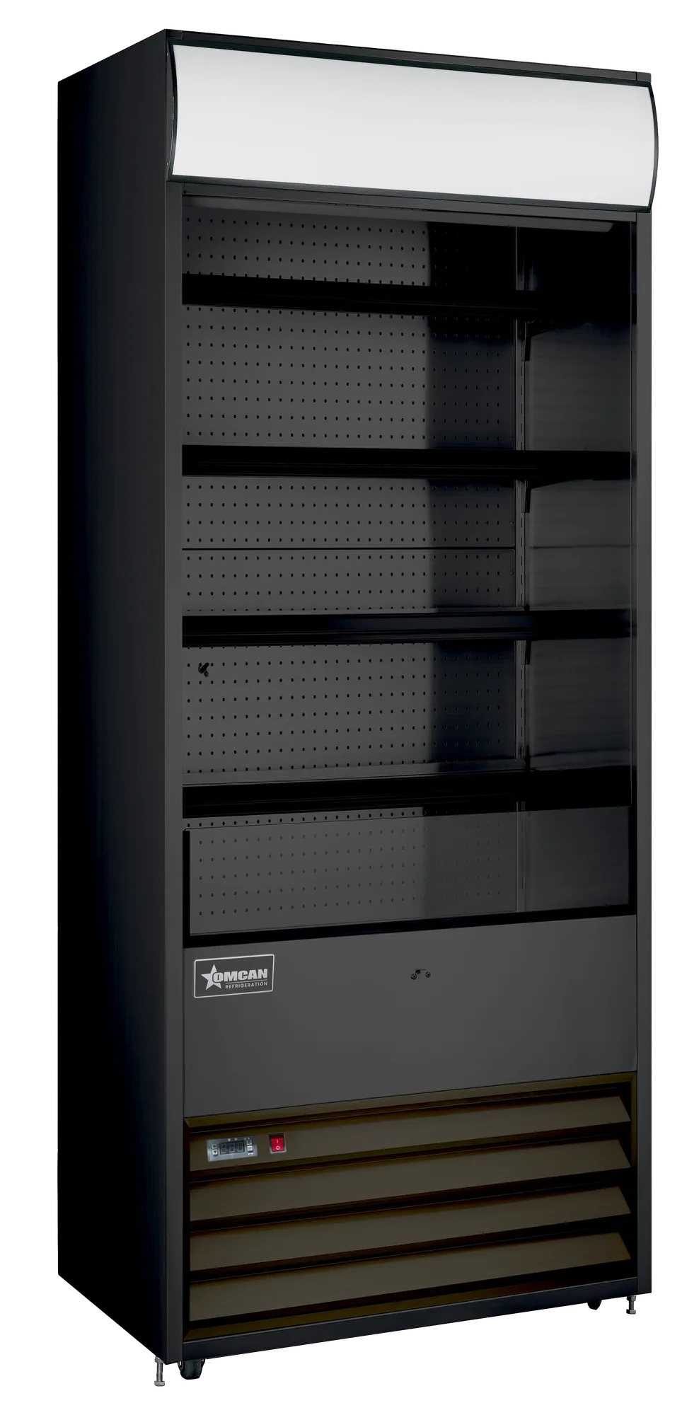 30″ Four (4) Shelf Grab-and-Go Refrigerated Showcase, 15.5 cu. ft. (440 L), Black