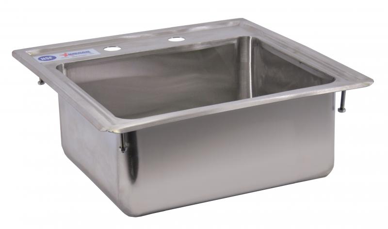 12.5″ x 10.25″ x 5.5″ Stainless Steel Single Drop in Sink with Self-Rimmed Edge