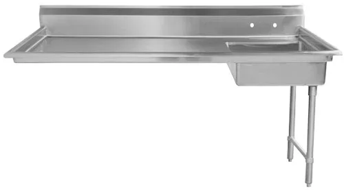 60″ Right Side Under Counter Dish Table