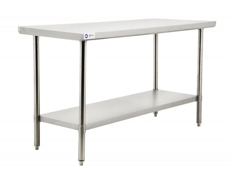 30″ x 72″ 20 Gauge 430 All Stainless Steel Work Table