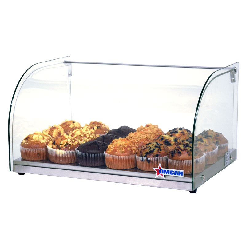 22-inch Countertop Food Display Case with Curved Front Glass and 25 L capacity