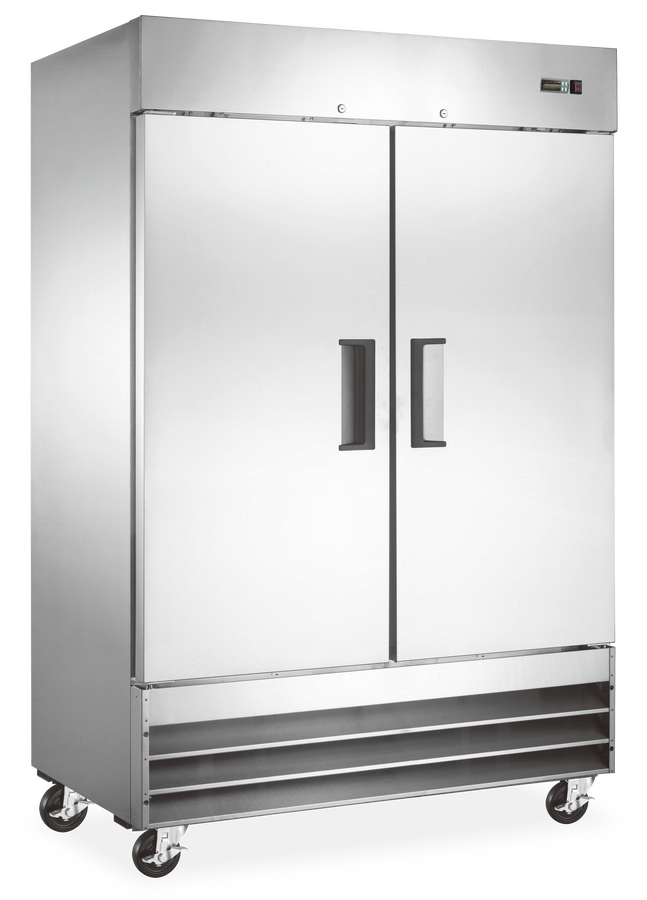 Aurora 54″ Reach-In Refrigerator, 2 Doors, Stainless Steel, 41 cu.ft. (1169 L) Capacity – 120V, 249W