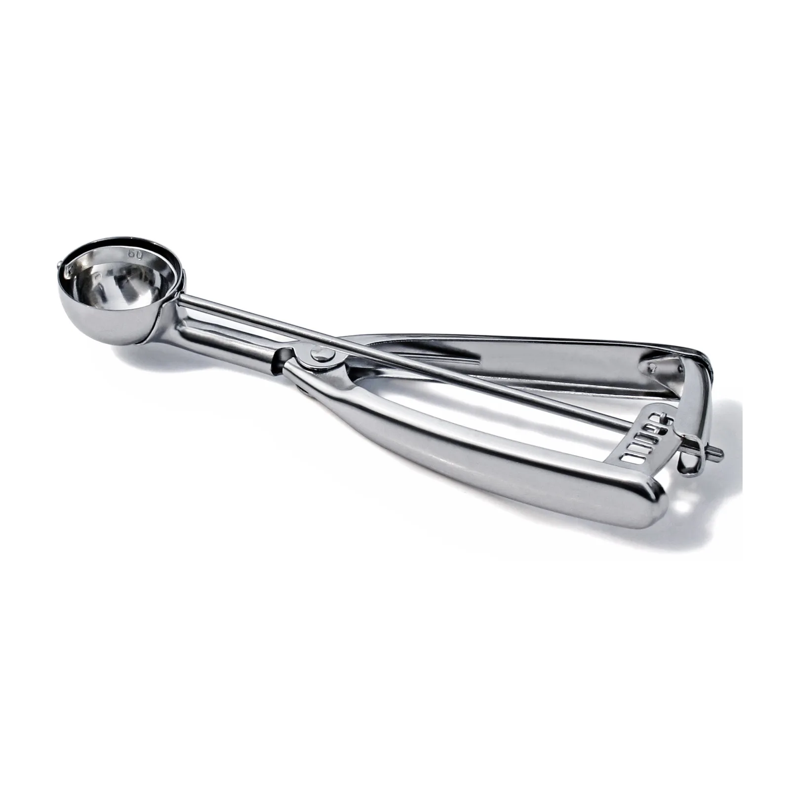 #60 Stainless Steel Squeeze Handle Ice Cream Scoop Disher – 9/16 oz