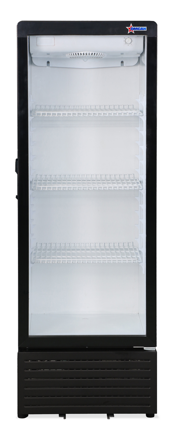 21″ Single Glass Door Black Refrigerated Showcase with 7.7cu.ft. / 217L Capacity – 110V, 130W