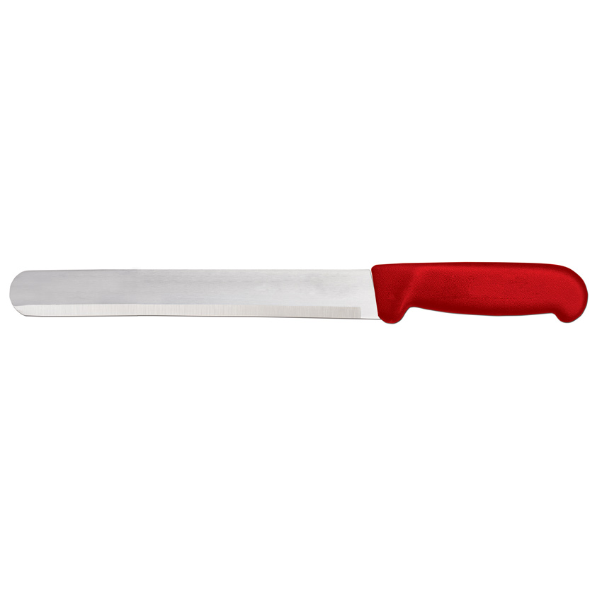 12-inch Slicer Straight Knife with Red Polypropylene Handle