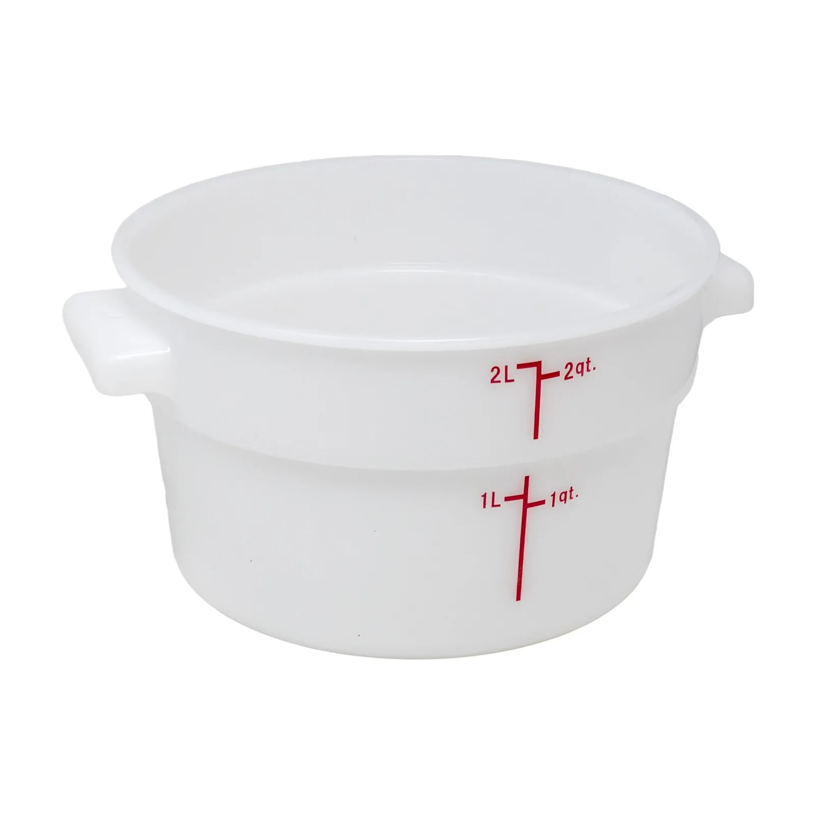 2 qt Polypropylene Round White Food Storage Container