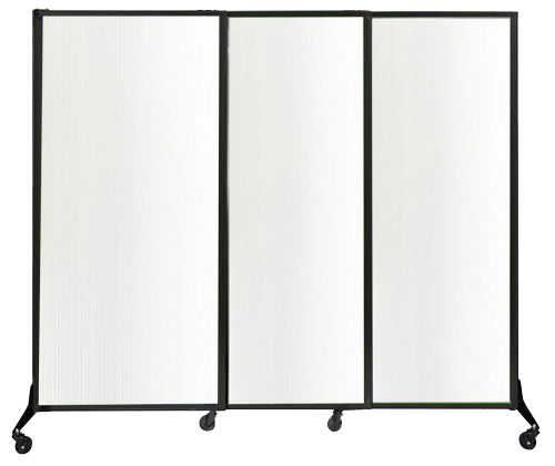 Quick-Wall (Sliding) Portable Partition W 7″ X H 5″™10″ White Polycarbonate