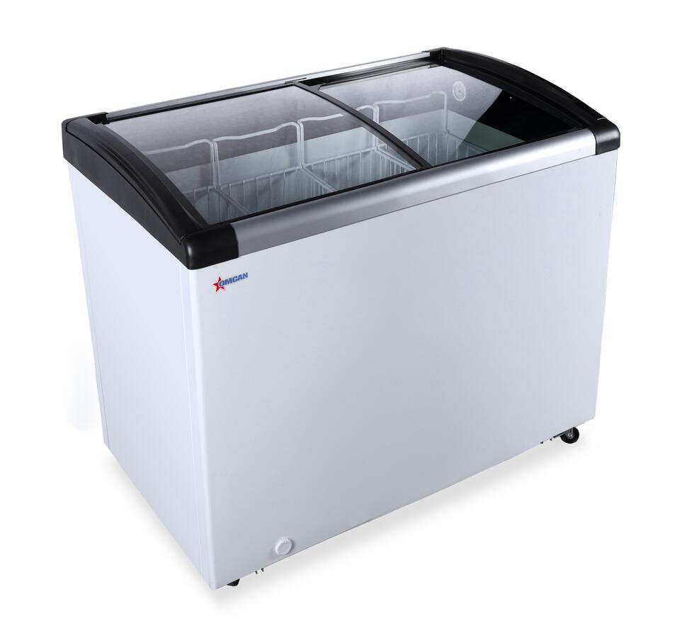 44″ Ice Cream Display Chest Freezer with Curved Glass Top, 6.7 cu.ft. Capacity – 110 V, 265 W