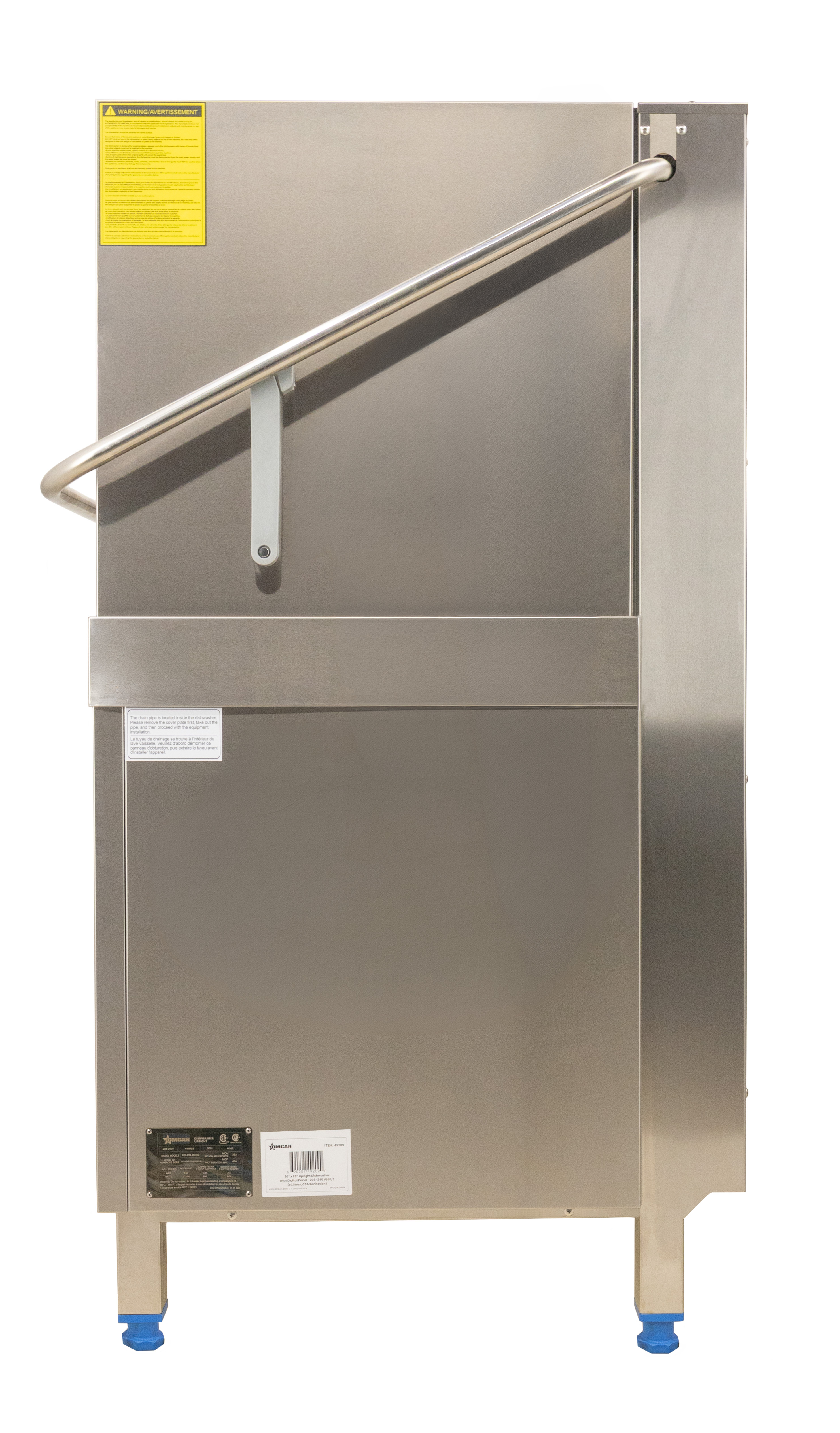 Omcan Essential Series Upright High Temperature Dishwasher with Digital Control