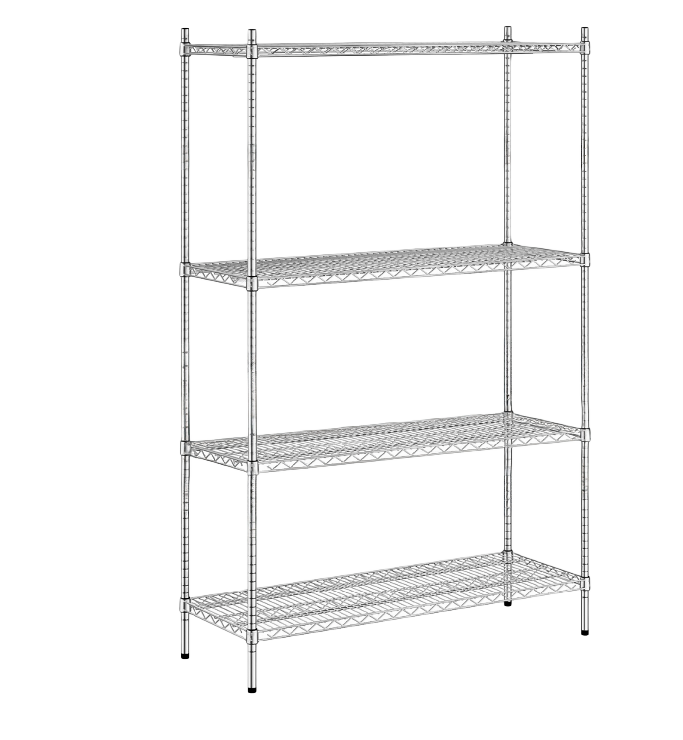 18″ x 36″ x 72″ Chrome Shelving Kit