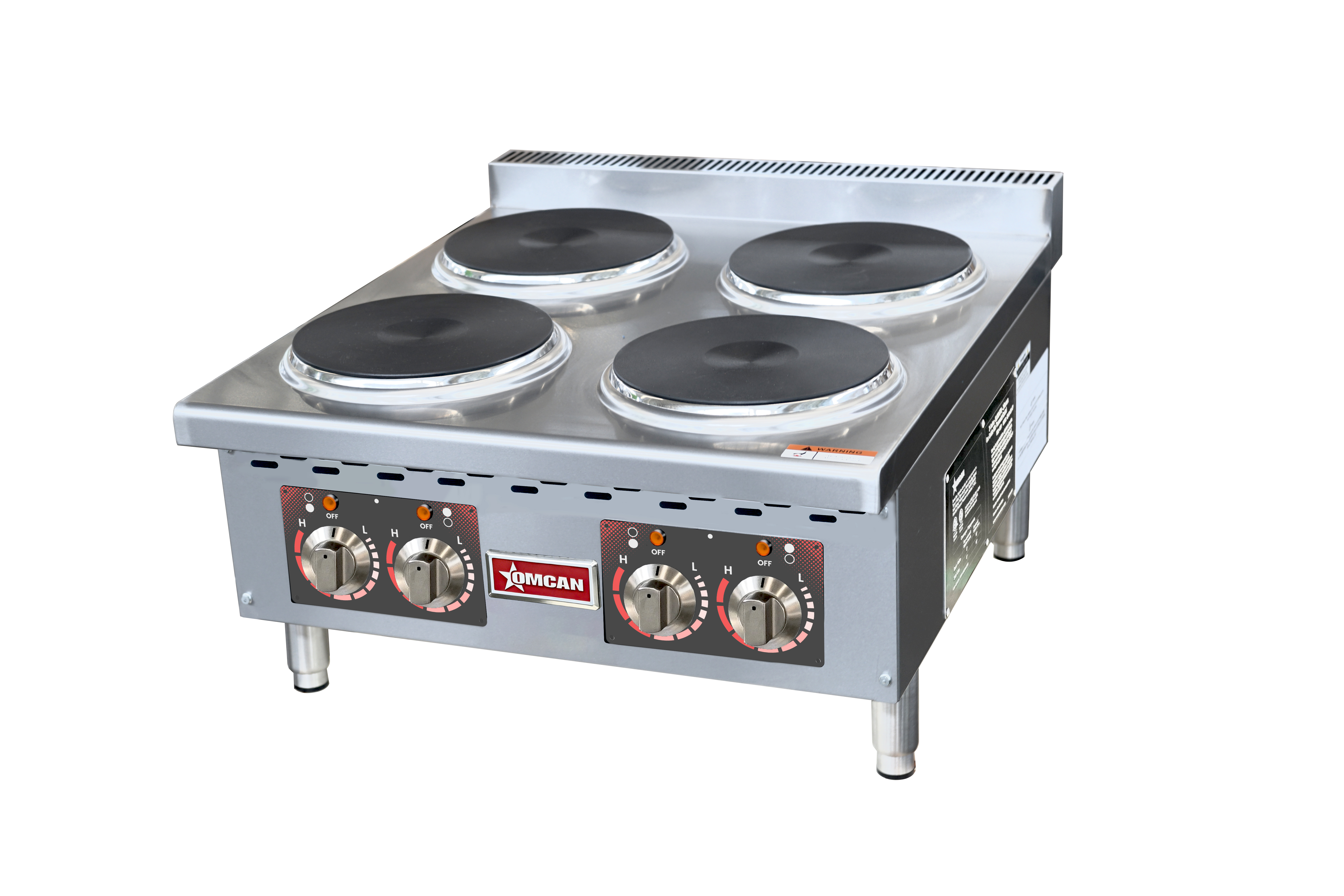 Countertop Electric Hot Plate, 4 Burners, 8000W, 240V/60Hz/1Ph