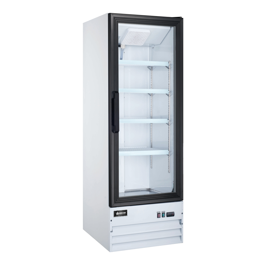 22″ White Display Refrigerator, 1 Glass Door, 9.1 cu.ft. (257 L) Capacity – 110V, 1/5 HP