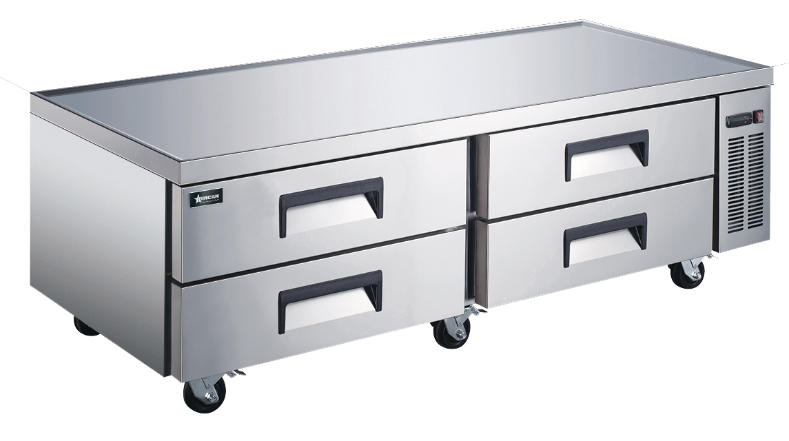 72″ Four (4) Drawer Refrigerated Chef Base, 14 cu.ft. (385 L), Stainless Steel
