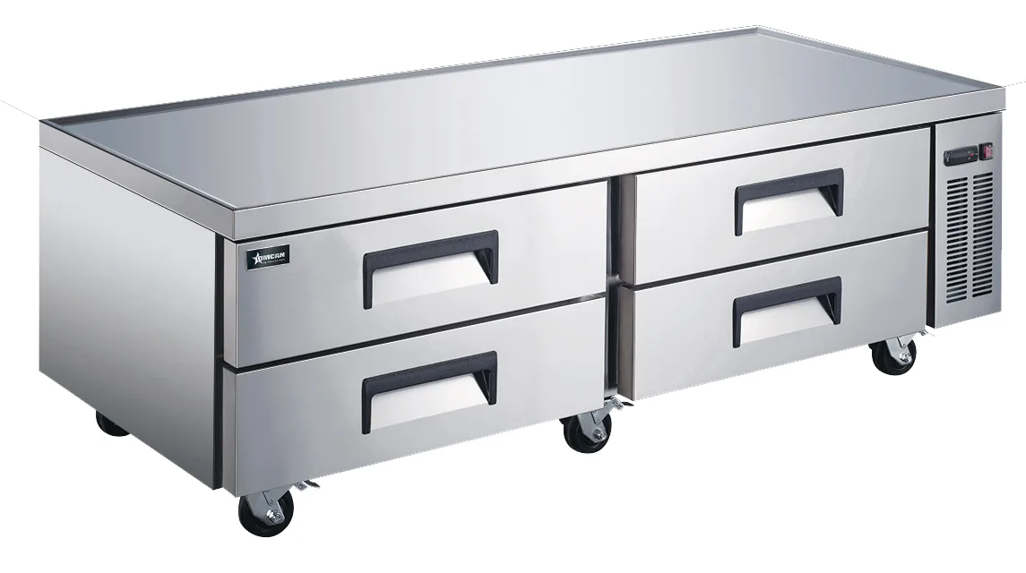 72″ Four (4) Drawer Refrigerated Chef Base, 14 cu. ft. (385 L), Stainless Steel