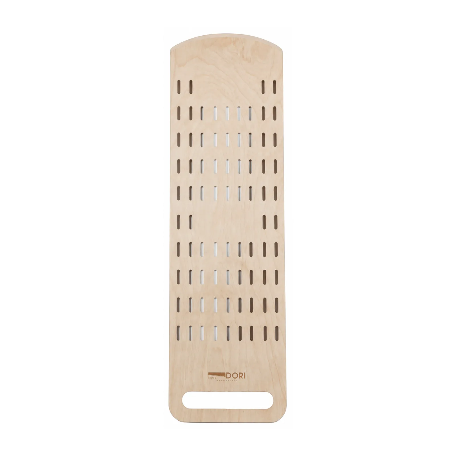 Linea Dori 39.4″ x 12″ Beech Wood Flatbread Perforated Pizza Peel with Handle
