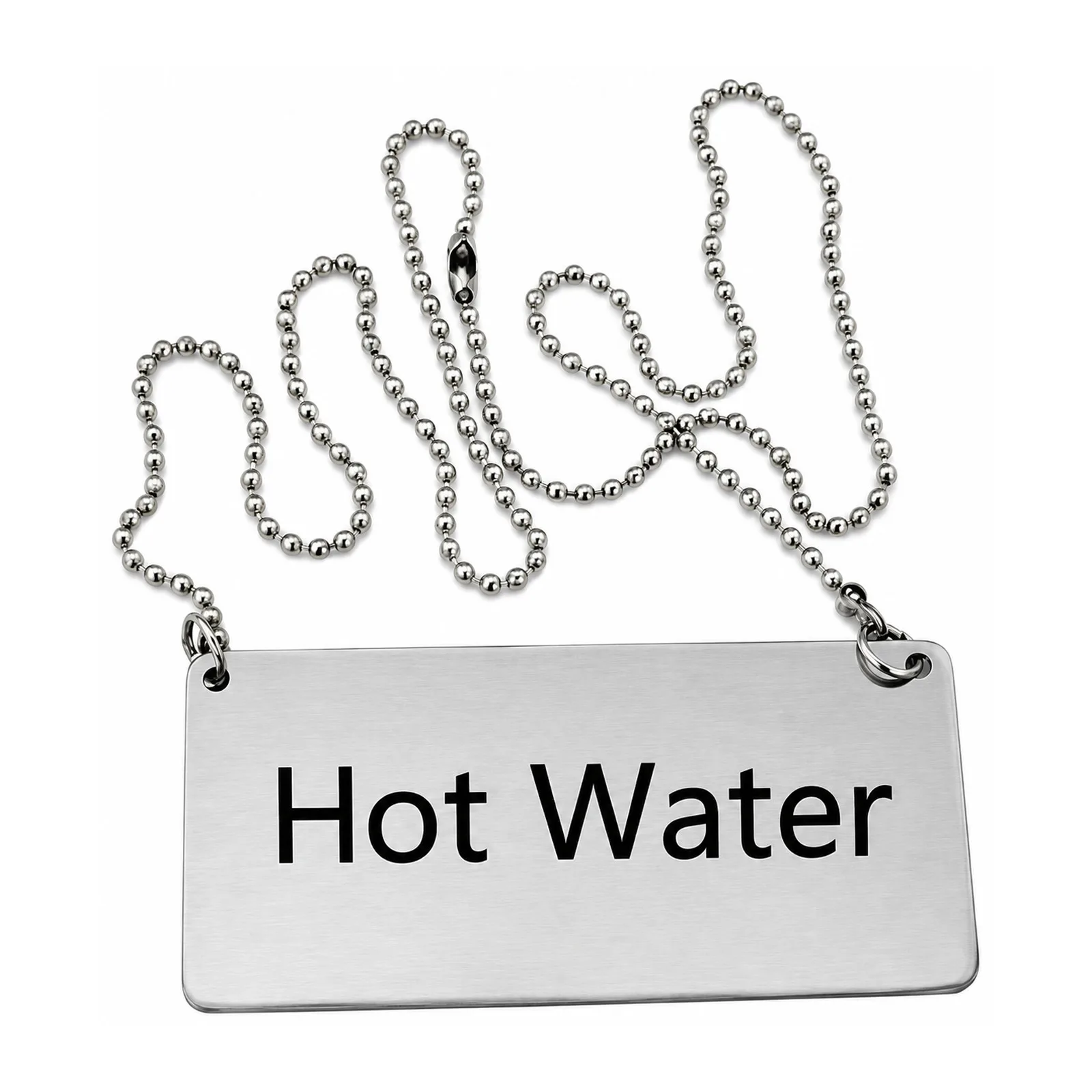 Stainless Steel Beverage “Hot Water” Chain Sign