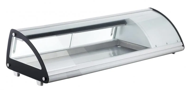 45″ Refrigerated Sushi Showcase with Curved Glass, 1.51 cu. ft. (43 L), White