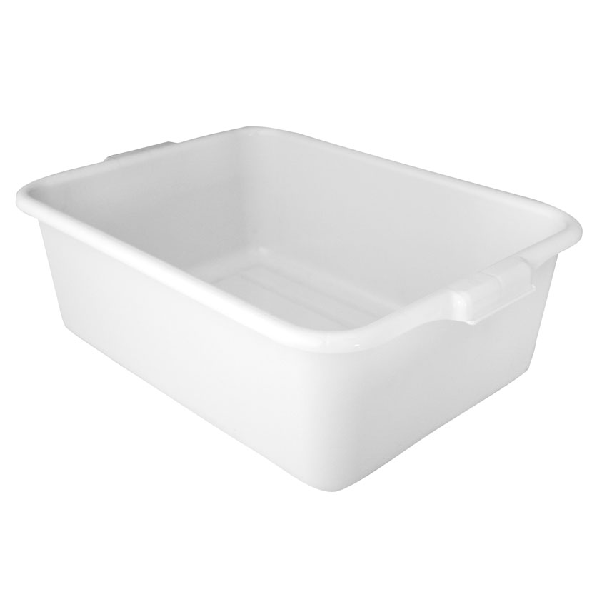 21.5″ x 15.5″ x 5″ Standard Polypropylene White Bus Box