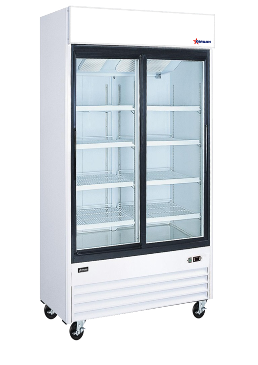 40" Two (2) Sliding Glass Door Display Refrigerator, 31.5 cu.ft. (892 L), White