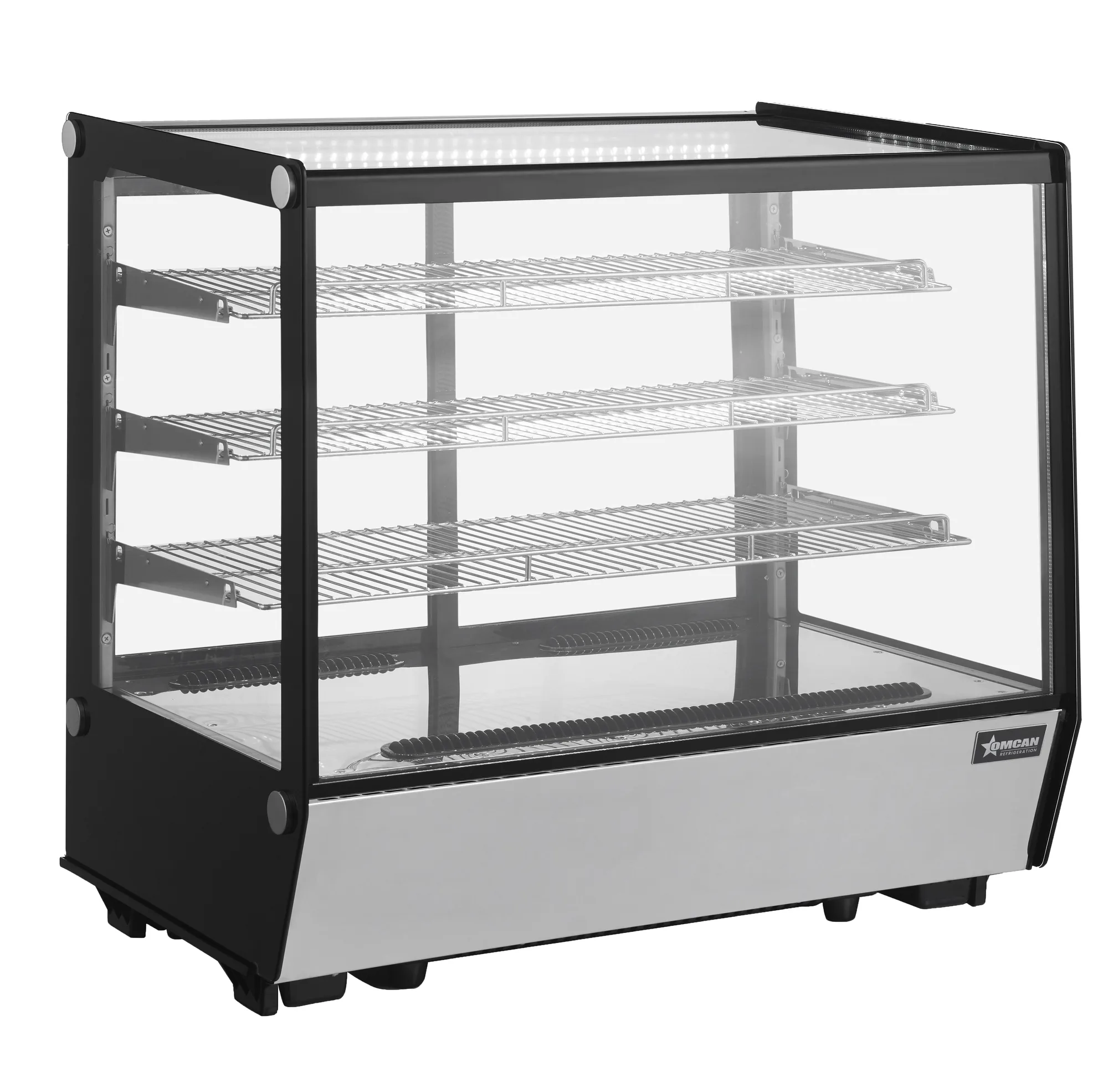 35″ Three (3) Shelf Countertop Square Glass Refrigerated Display, 7 cu. ft. (186 L)