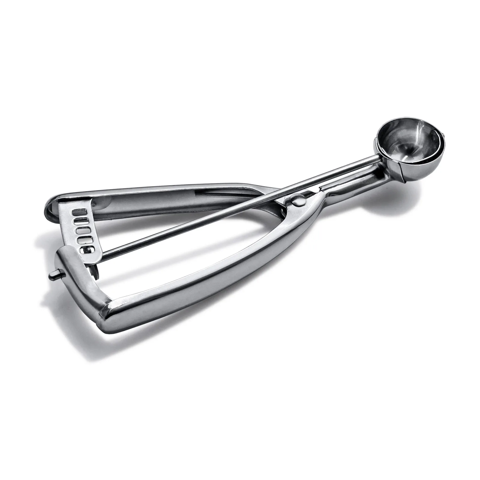 #100 Stainless Steel Squeeze Handle Ice Cream Scoop Disher – 3/8 oz