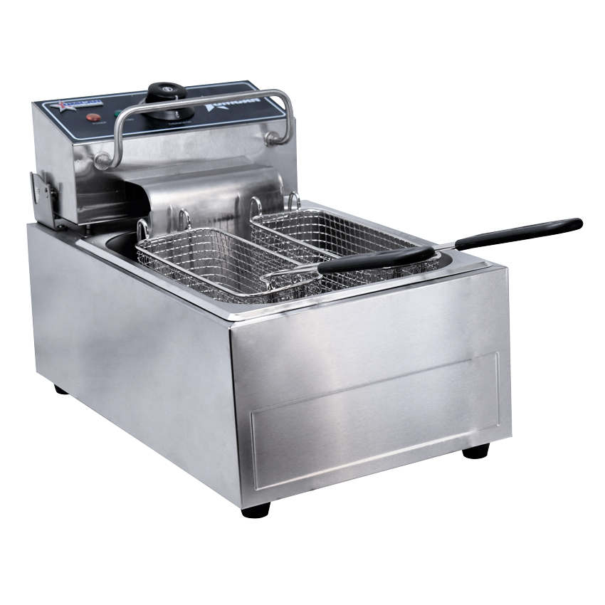 6 Qt (7 Liters) Single Countertop Electric Fryer – 220V, 1Ph, 2500W