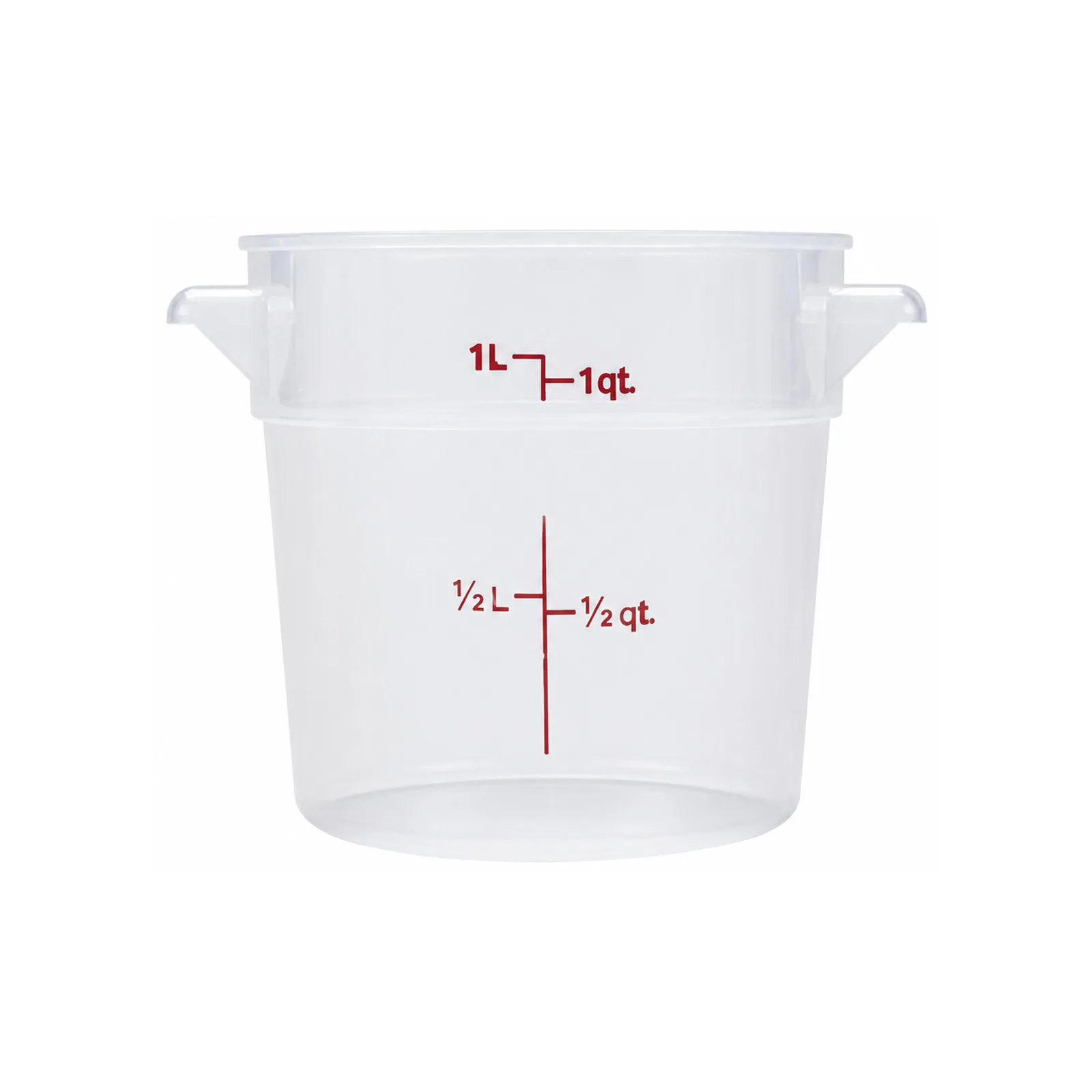 1 qt Polypropylene Translucent Round Food Storage Container