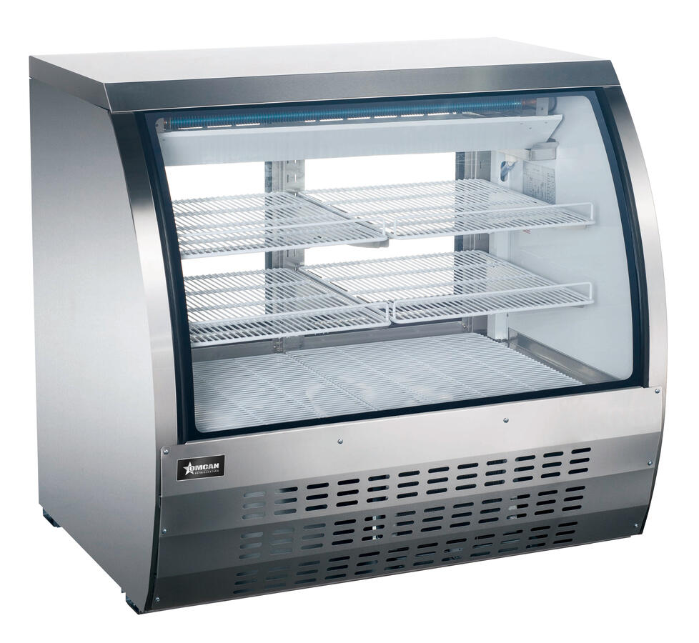 47″ Floor Refrigerated Display Case with Stainless Steel Exterior