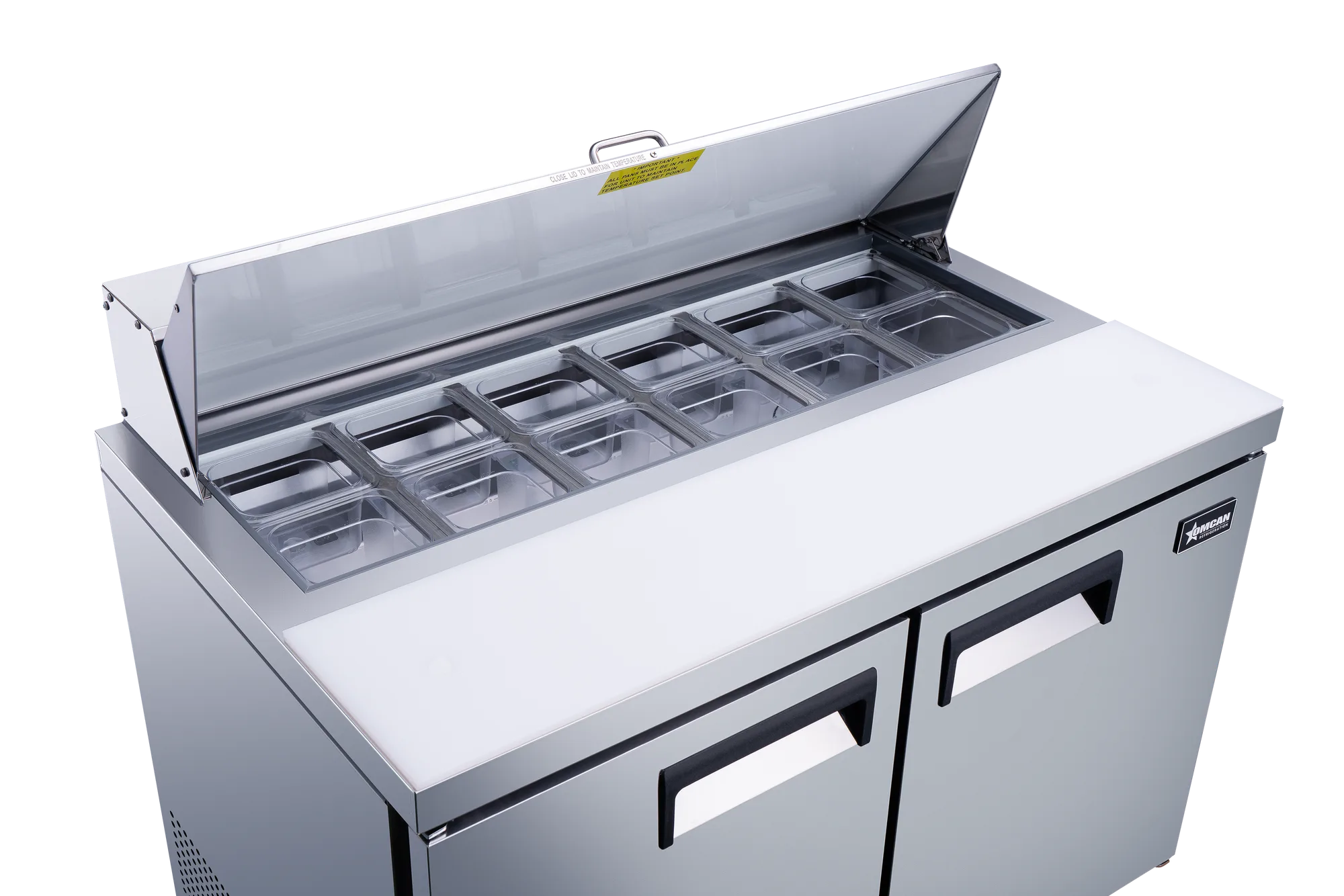 47″ Two (2) Door Refrigerated Prep Table, 9.5 cu. ft. (270 L), Stainless Steel