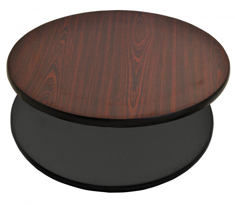 30″ x 1″ Mahogany/Black Round Table Top