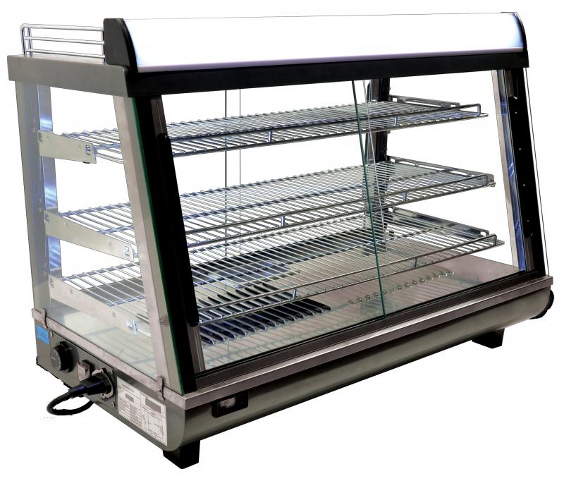 35-inch Display Warmer with 136 L Capacity and Front and Back Doors