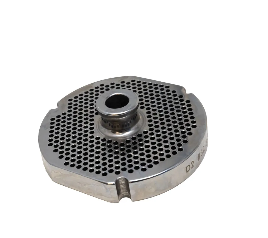 Stainless Steel #32 machine plate with hub 3 mm (3/32″) – three notches / two flat sides