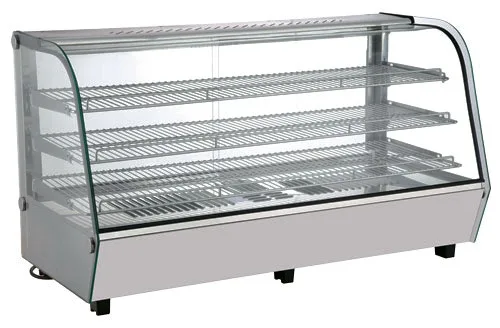 48″ Countertop Display Warmer, 3 Shelves, Front Curved Glass, Full-Service, 7.14 cu. ft. (202 L) Capacity