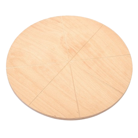 19.7” x 0.5” Beech Round Cutting Board – 8 Carved Slices