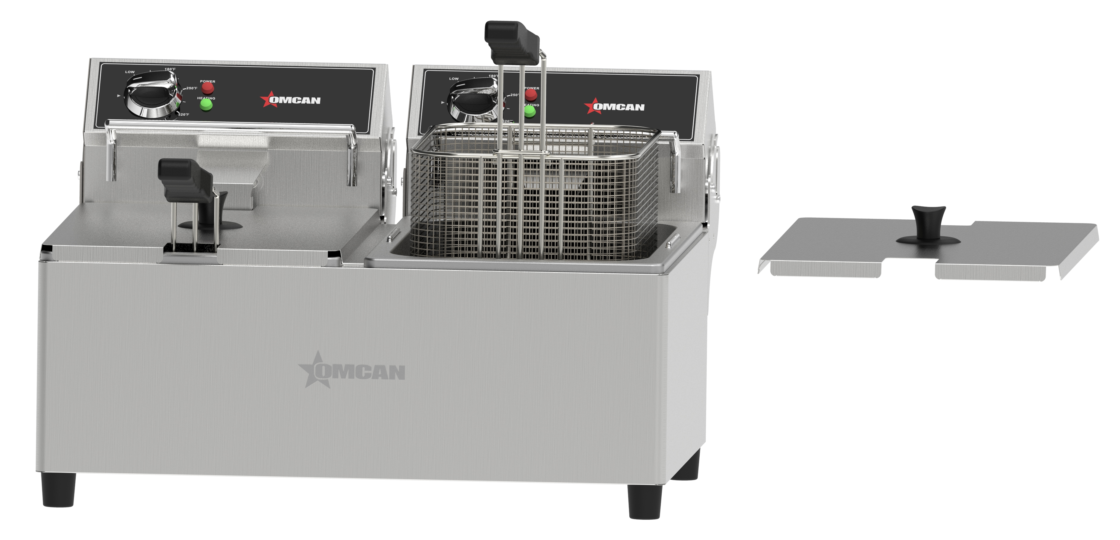 Elite Series 2 x 20 lb Capacity Electric Countertop  23.6” Double Basket Deep Fryer