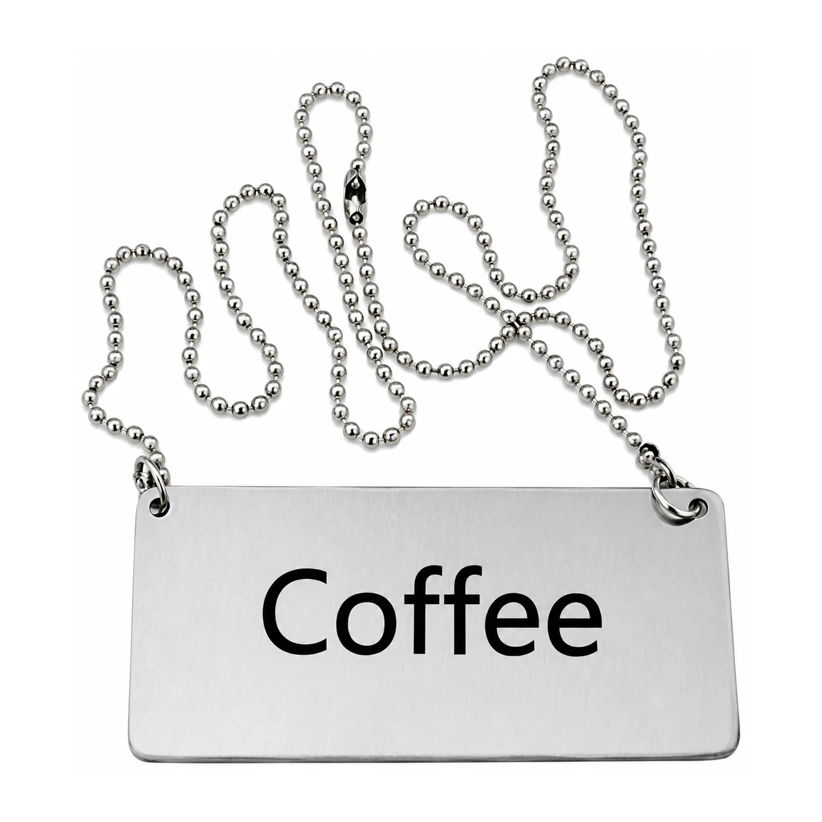 Stainless Steel Beverage “Coffee” Chain Sign