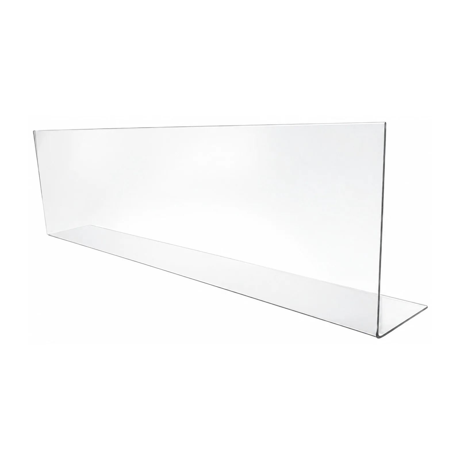 29″ L-Shaped Clear Divider with 4″ base x 8″ height