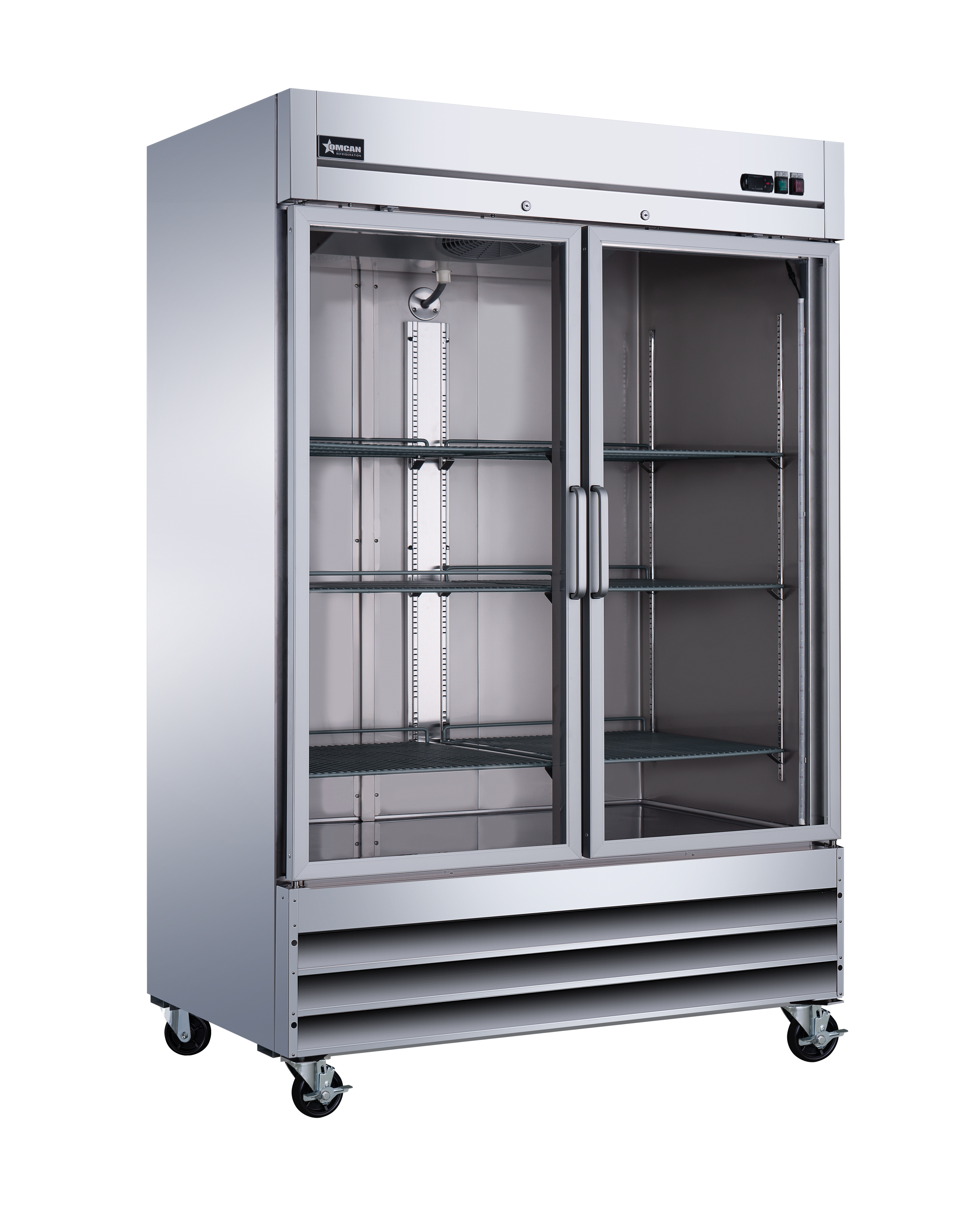 54″ Two (2) Glass Door Reach-In Refrigerator, 47 cu.ft. (1330 L), Stainless Steel