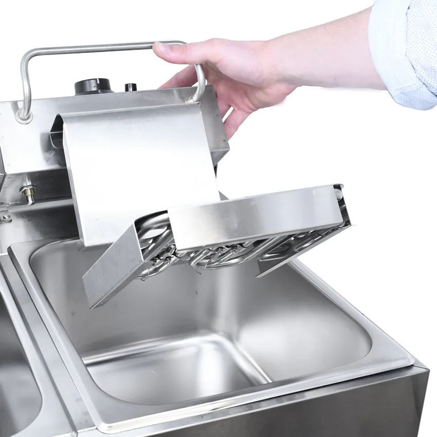 12 lb x 2 Double Tank Countertop Electric Fryer – 220 V, 1 Ph, 2500 W