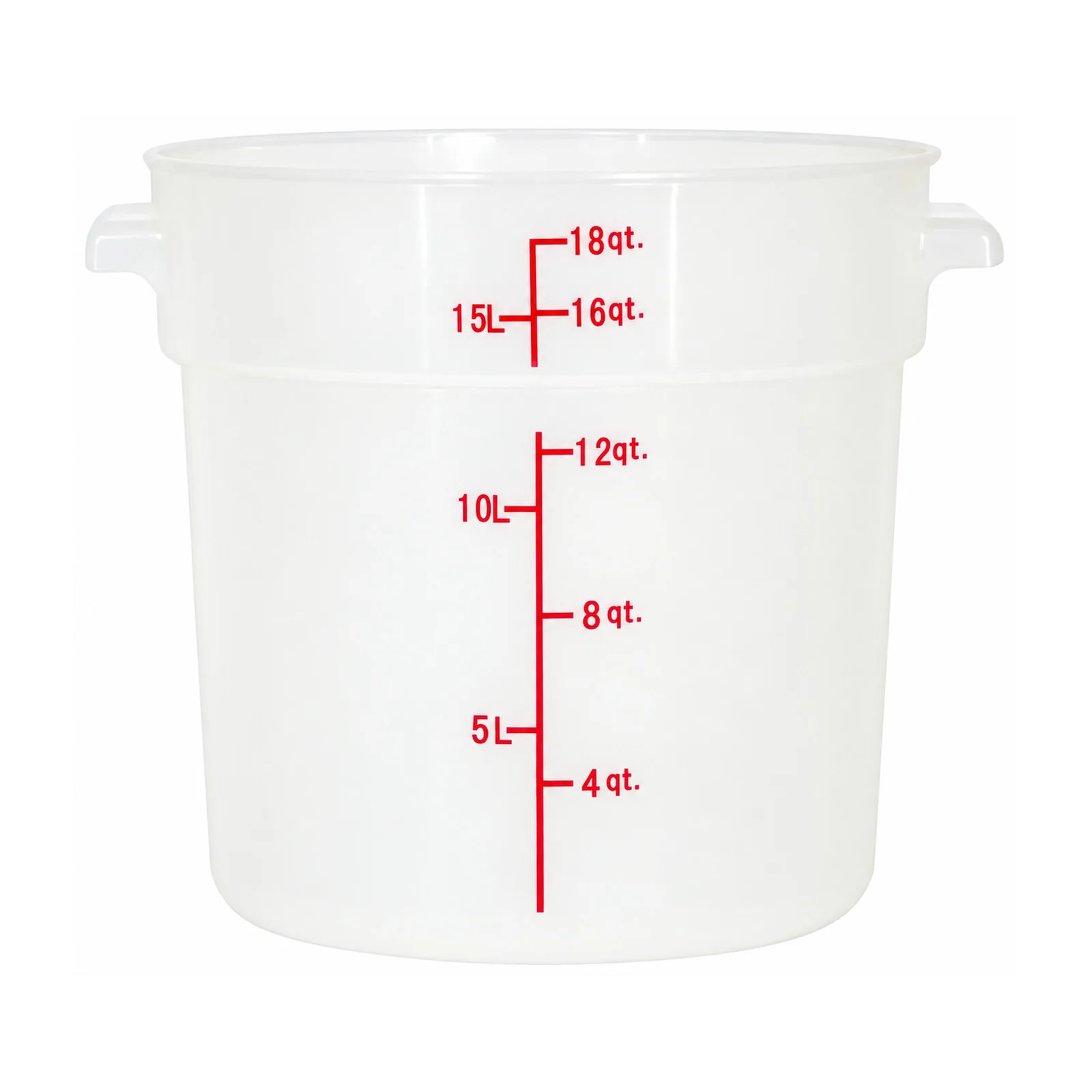18 qt Polypropylene Translucent Round Food Storage Container