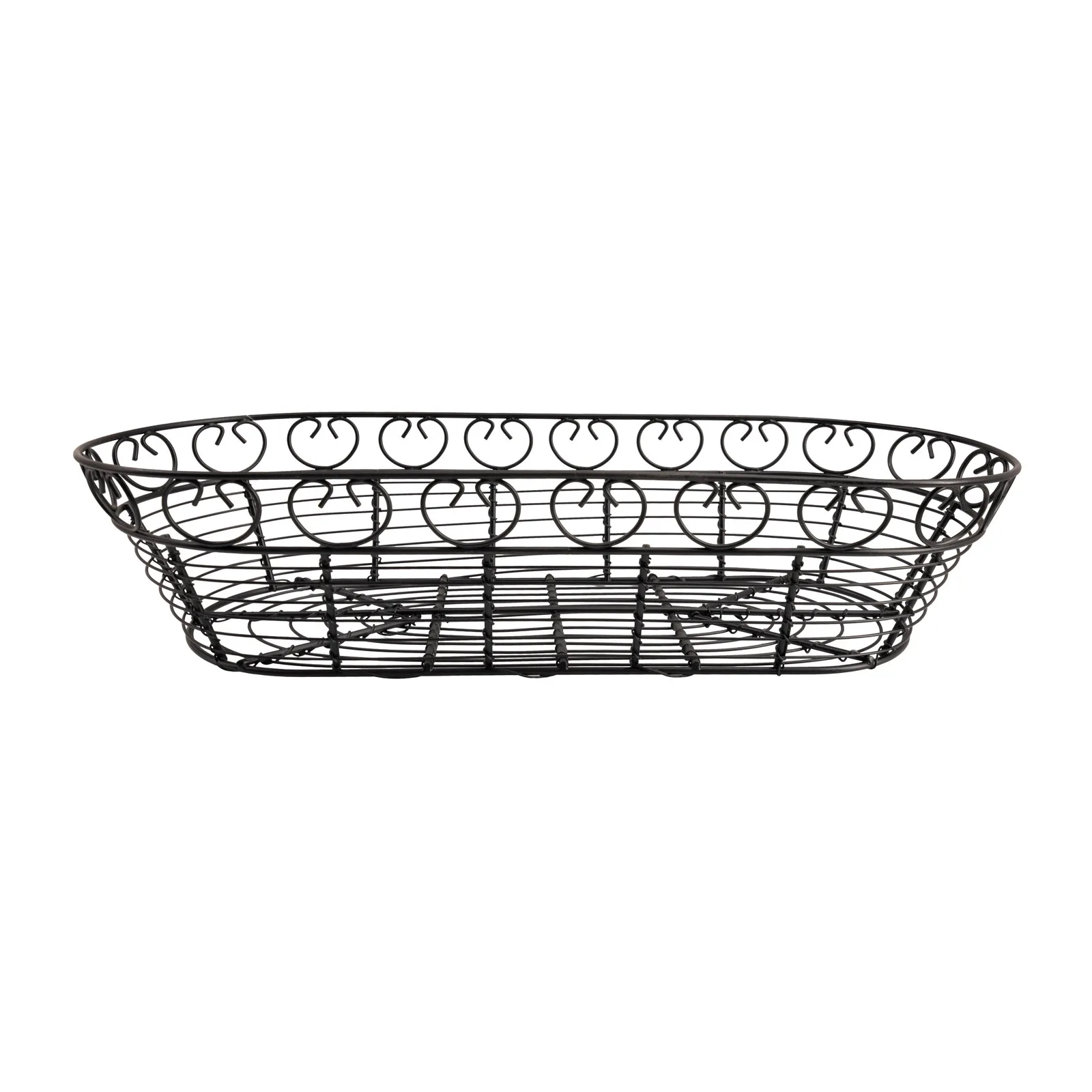15″ x 6.25″ x 3″ Long Oval Wire Serving Basket