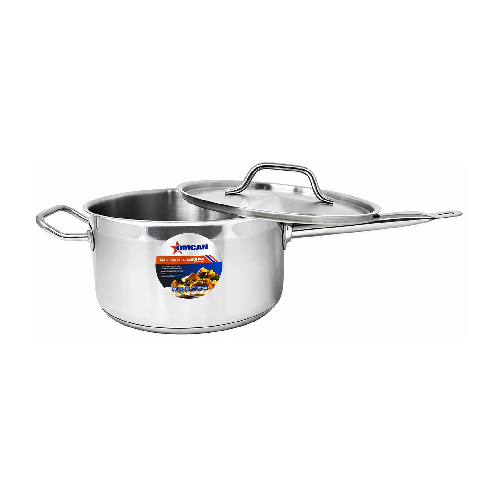 6 qt Stainless Steel Sauce Pan with Lid and Handle