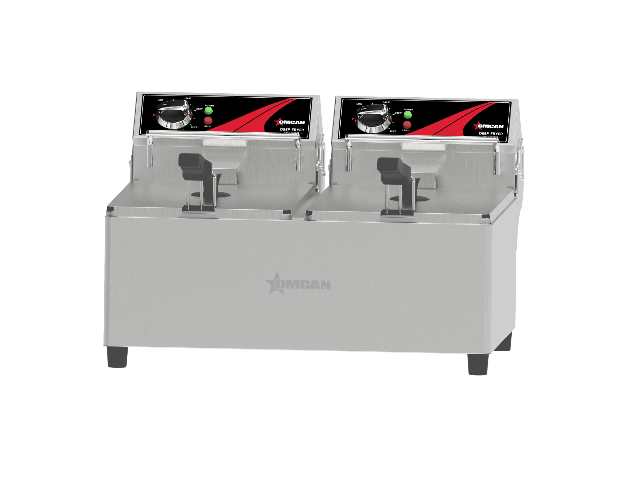 2 x 20 lb Capacity Elite Series Electric Countertop 23.6″ Double Basket Deep Fryer