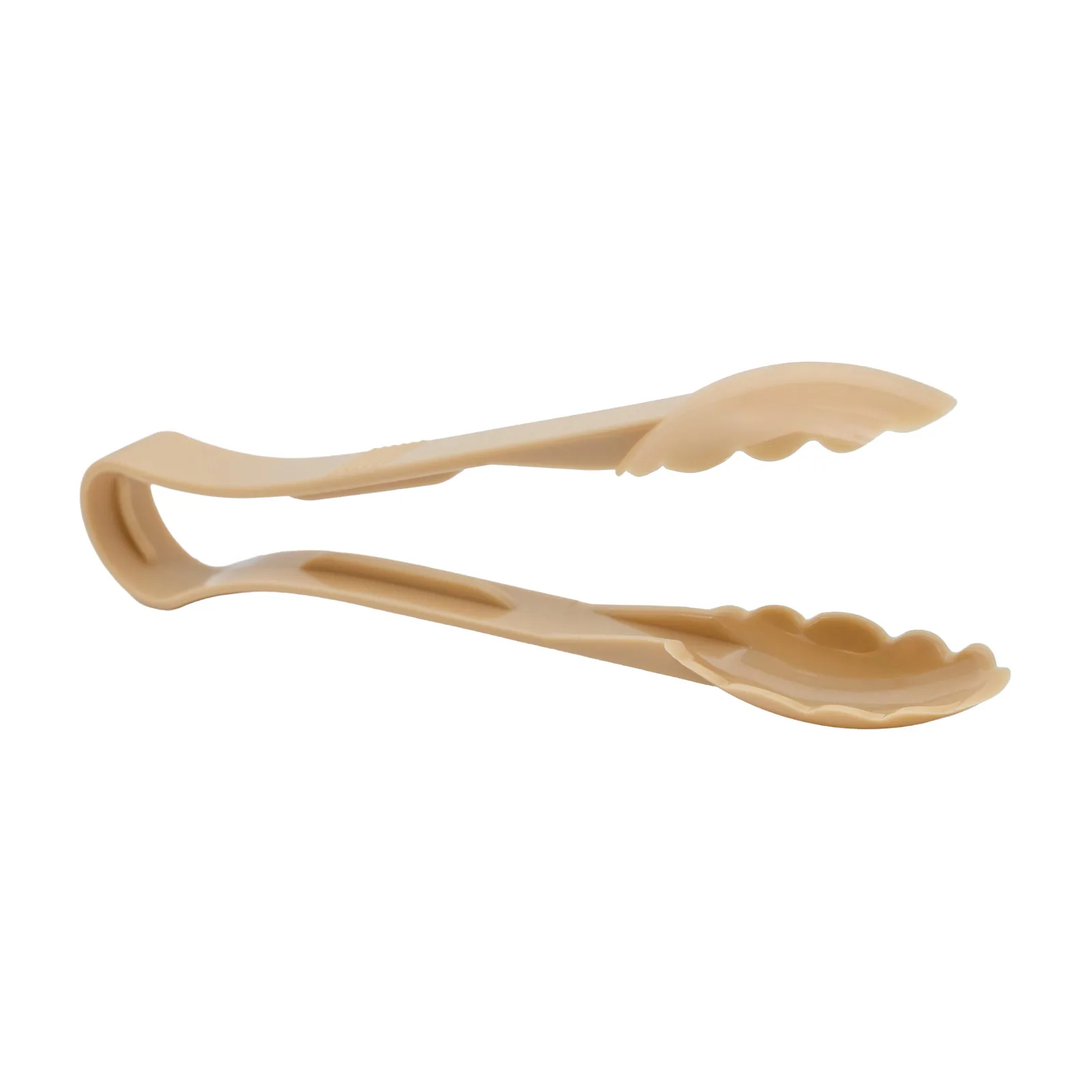 12″ Polycarbonate Beige Scallop Tongs